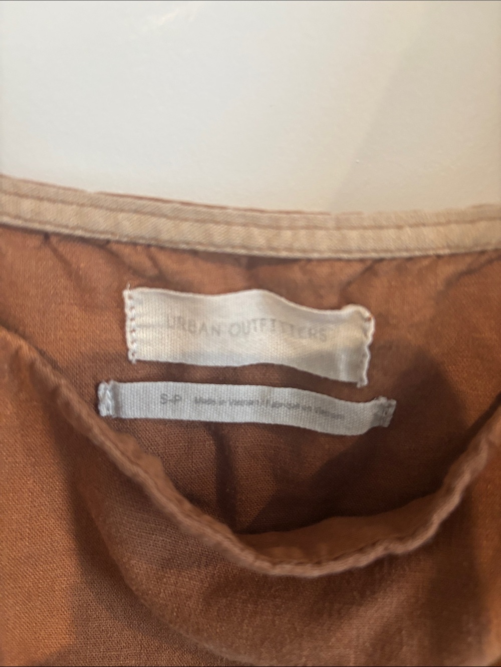 Urban Outfitters Rust-Brown Square Neck Mini Dress - Picture 2 of 10